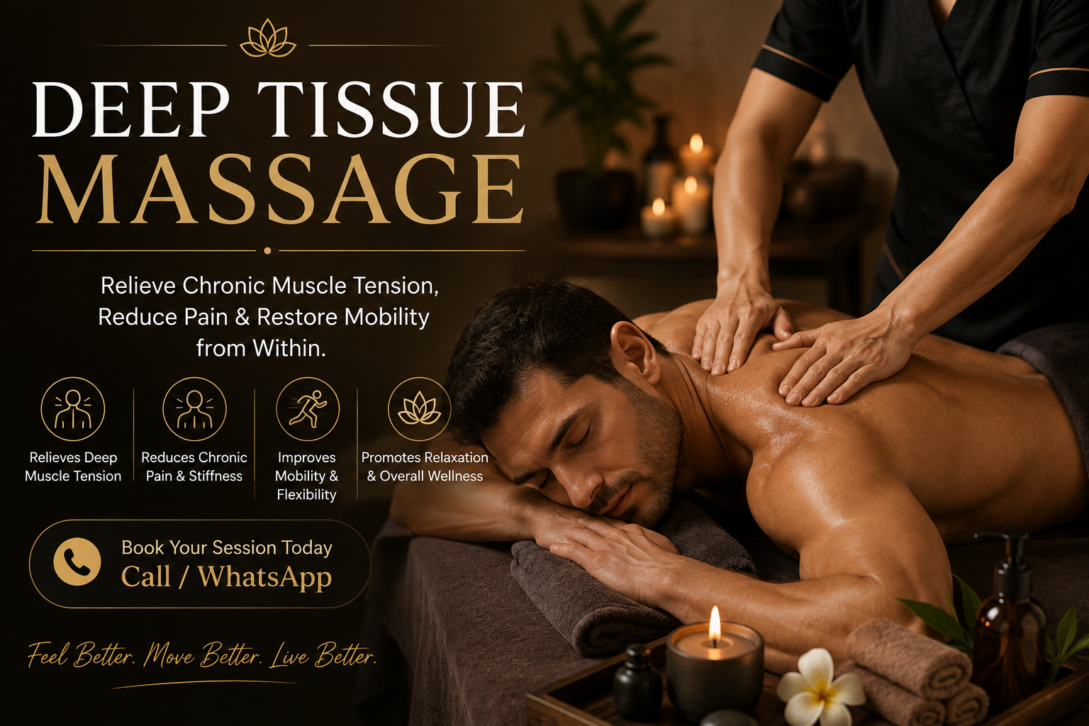 Deep tissue massage spa therapy